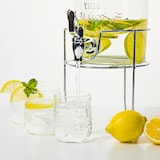 thumbnail of Getränkespender mit Zapfhahn und Ständer aus Glas 3 L Wasserspender Saftspender