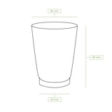 thumbnail of BIOZOYG 250 Stück Trinkbecher Einwegbecher, Pappbecher, 200ml / 8oz, Winterdesign mit Schneeflocken, doppelwandig für heiße Getränke, kompostierbar