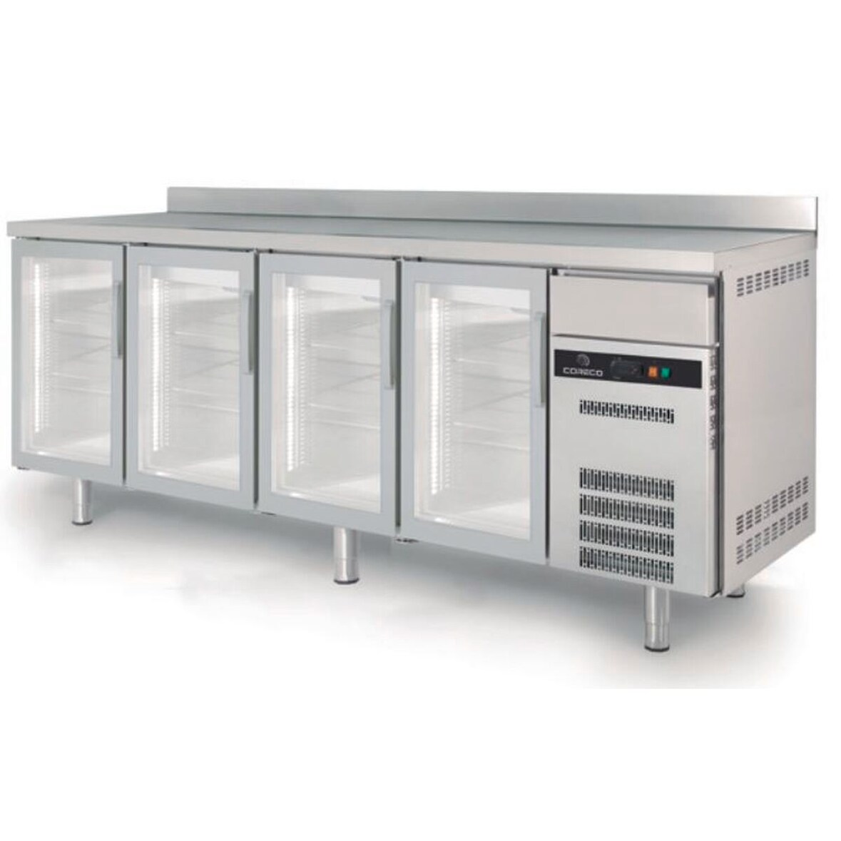 Achterbalk 600 positief S-Line - 4 glazen deuren