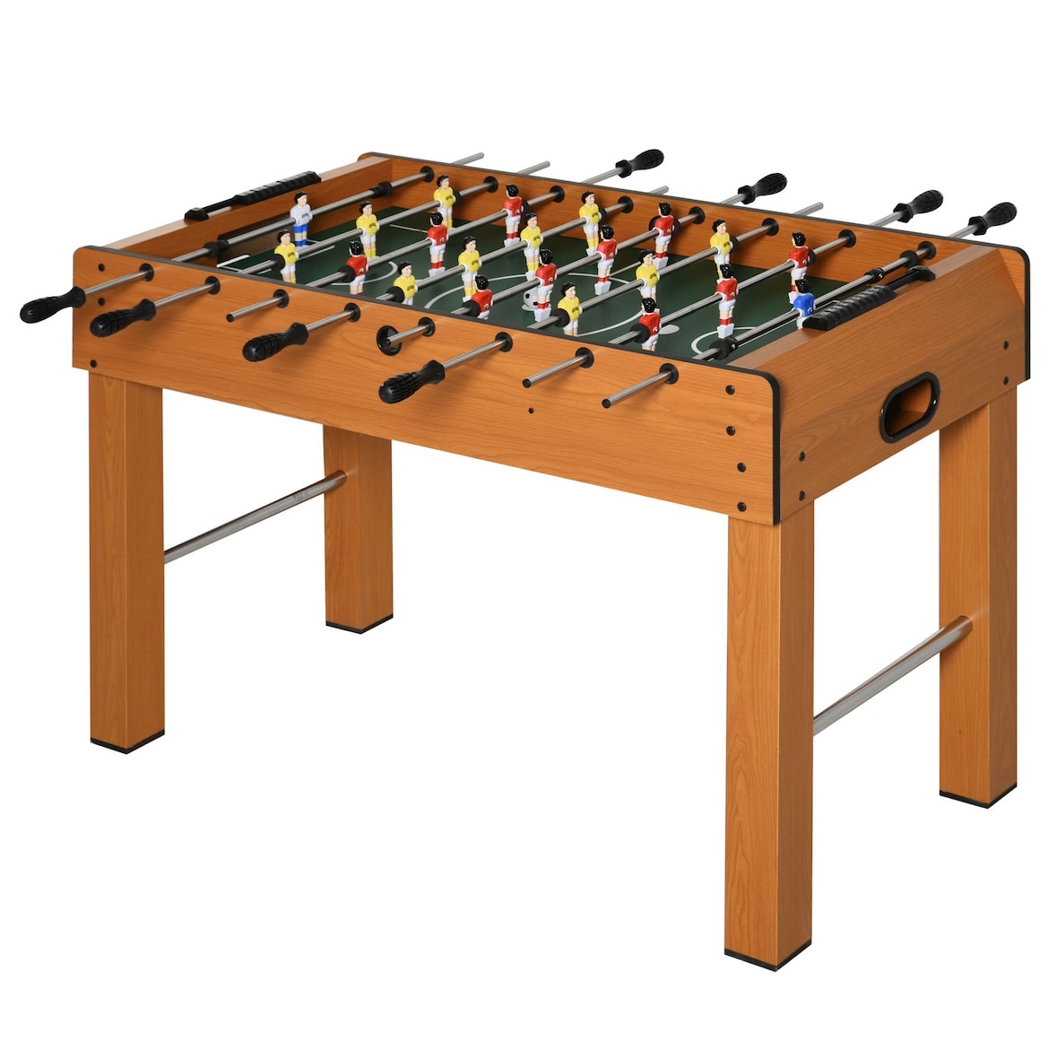 HOMCOM Mesa de matraquilhos para salas de jogos ou em casa fácil de montar com 8 barras e 2 bolas 122x61x80,7cm