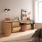 thumbnail of Frisiertisch, Schminktisch, Ablage, 284x35x75 cm, Mit Schublade, Elektrokamin XXL, Kommode, Modern, Eiche _452_61