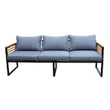 thumbnail of Tarrington House Conjunto de exterior Ateo, 4 piezas, aluminio / madera de teca, 2 sillas, 1 sofá de 3 plazas, 1 mesa de centro, multicolor