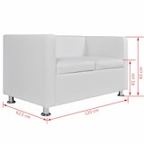 thumbnail of vidaXL 2-Sitzer-Sofa Kunstleder Weiß