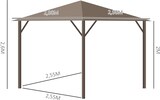 thumbnail of Cenador de Jardín 3x3 m con 4 Cortinas Laterales 4 Mosquiteras y Gancho para Lámpara Gazebo Pabellón de Aluminio para Exterior Patio Fiestas