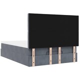 thumbnail of vidaXL Ottoman-Bett mit Matratzen & LEDs Dunkelgrau 140x190 cm Samt