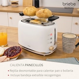 thumbnail of Nordic Conjunto Máquina de Café de 20 Bar Cápsulas e Café Moído + Chaleira Elétrica 1,7L + Torradeira de Pão 2 Fendas Largas,Briebe,SKT1209WHT,Branco