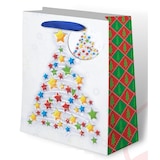 thumbnail of Gifty king, sacchetti regalo di natale taglia M, in carta certificata fsc 180gr, 19x25x9, confezione da 12 pezzi, 3 modelli assortiti, multicolore.