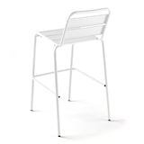 thumbnail of Silla alta de bar de metal blanco