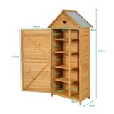 thumbnail of Helloshop26 - Abri de jardin extérieur à 5 etagères cabane verrouillable en bois de sapin toit en tôle galvanisée  20_0005485
