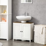 thumbnail of kleankin mueble para debajo del lavabo armario bajo lavabo de madera con 2 puertas y estante ajustable armario de baño de suelo moderno 60x30x60 cm