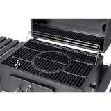 thumbnail of Tarrington House Houtskoolbarbecue Memphis XL, staal, 153 x 71 x 136 cm, met opklapbare zijtafels, deksel met thermometer, 2 wielen, zwart