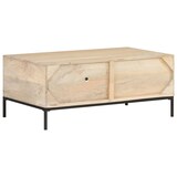thumbnail of vidaXL Couchtisch 90x50x37 cm Mango Massivholz und Rohrgeflecht