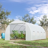 thumbnail of Invernadero de Túnel 6x3x2m Invernadero de Terraza con 8 Ventanas Cubierta de Polietileno 140 g/m² y Estructura de Acero para Cultivo Plantas Verduras