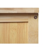 thumbnail of Mueble baño HWC-B18, estantería cajonera mueble baño estantería baño, 2 puertas bambú 87x99x33cm