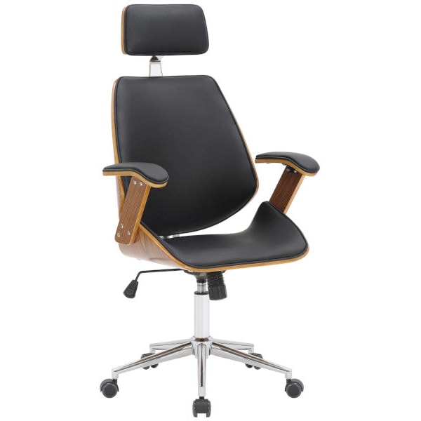 Dudeco Cadeira Escritório Chicago Nogueira e preto