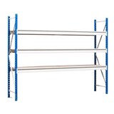 thumbnail of PROREGAL Weitspannregal MAXIMUS Pro | Grundregal | HxBxT 300x225x60cm | 5 Ebenen | Spanplatten-Fachboden | Fachlast 610kg | Lichtblau/Lichtgrau