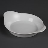 thumbnail of Olympia Whiteware ronde gratineerschalen met handvatten 17x14cm