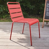 thumbnail of Sedia da giardino in metallo rosso - Oviala