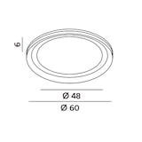 thumbnail of Espelho LED Mirò Ø60 cm 58W Ouro escovado - Aplique de teto e parede - Luz quente 3000K - Design moderno para banheiro, quarto e entrada
