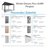 thumbnail of Weide Deluxe | Pergola Voll Aluminium freistehend | 3 x 4 M | Lamellendach weiß