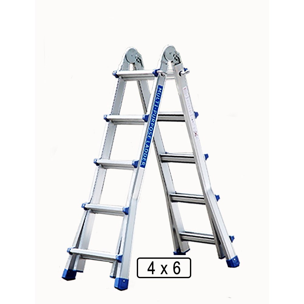 Alu Leiter Klappleiter 4 x 6 Mehrzweckleiter