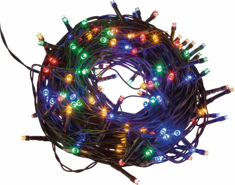 12x Lichterkette 200 LED bunt 8h Timer 27,9m