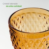 thumbnail of Solycarpa Juego 6 Copas Cristal Transparente (2 Rosa, 2 Azul, 2 Ámbar) para Fiesta, Boda o Bautizo. Ideales para vino, cava o agua.