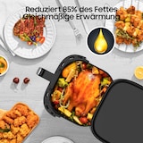 thumbnail of 6,5L Heißluftfritteuse 1700W - XL Airfryer mit Timer, Metall-Innenraum, 8 Programme, Digitaldisplay, Ohne Öl, mit Rezeptbuch, Spülmaschinenfest