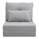 thumbnail of HOMCOM Poltrona Letto 3 in 1 Chaise Longue e Divano da Terra Grigio
