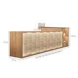 thumbnail of 【DXBT160】Bartisch Tresen Theke Empfang Servicebereich Empfangstheke Kassentheke Kasse LED-Bartheke Braun L160*B60*H100CM