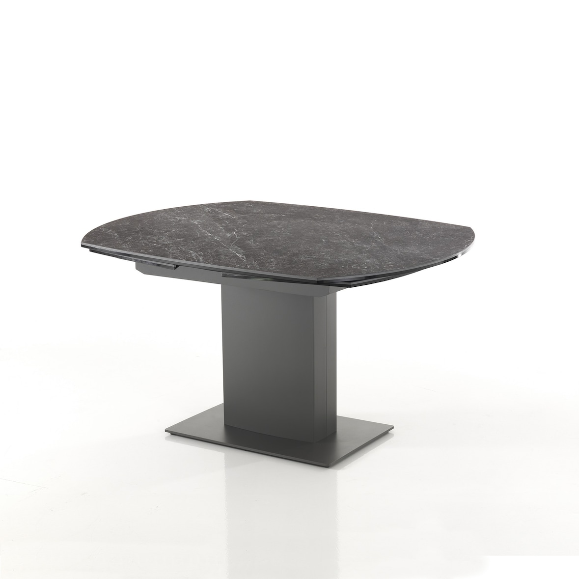 Oreste Luchetta tavolo allungabile MOORE MARBLE A piano in ceramica finitura Marmo Nero opaco H.77 x P.90 x L.120 cm