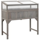 thumbnail of vidaXL Verhoogd bed met broeikas 110x54x120 cm massief dennenhout