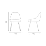 thumbnail of Nandy - Sedia in microfibra effetto velluto blu 1 pz