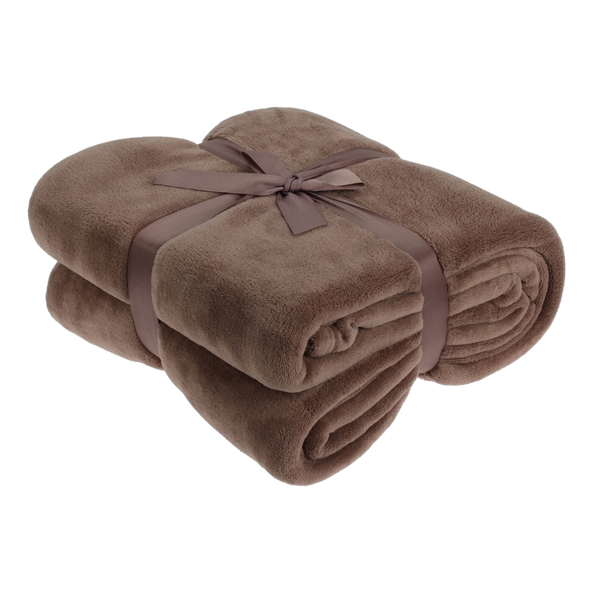 WellHome - Coperta in pile di corallo da 250 GSM, 100% poliestere, tortora
