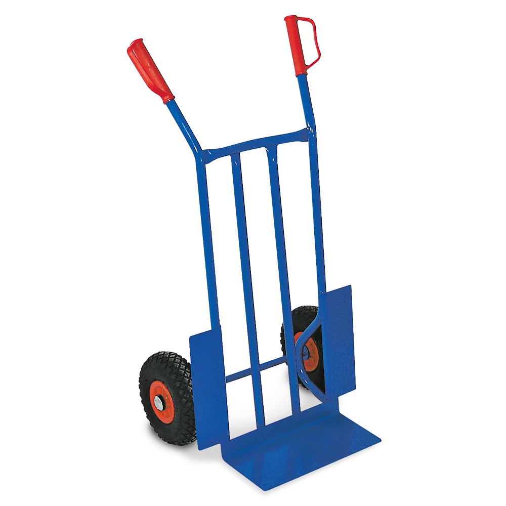 Stahl-Sackkarre mit pannensicheren Reifen, BxTxH 570 x 500 x 1070 mm, Tragkraft 250 kg