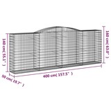 thumbnail of vidaXL Gabionen mit Hochbogen 8 Stk. 400x50x140/160cm Verzinktes Eisen
