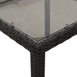 thumbnail of vidaXL 7-tlg. Garten-Essgruppe mit Kissen Schwarz Poly Rattan Glas