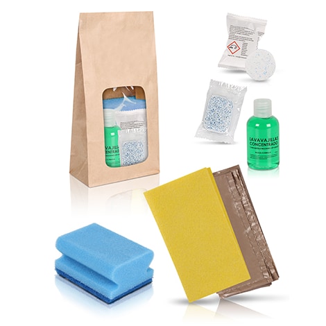 Amenities- Reinigungsset in Kraftpapiertüte Nr.6 für Touristenunterkünfte - 36 Stück
