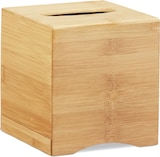 thumbnail of Relaxdays Kosmetiktücherbox quadratisch, Taschentuchbox Holz, Kosmetikbox Bambus, HxBxT: 15,5 x 14,5 x 14,5 cm, natur
