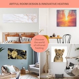 thumbnail of Hot Spot Crystal Flow Badheizer 45x82cm 36m² 2000W 5-40°C LED Verspiegeltes Glas