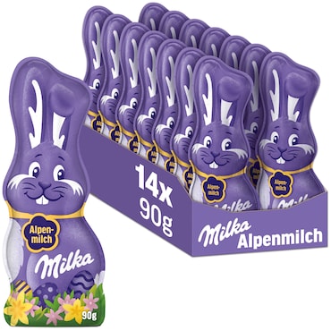 Milka Schmunzelhase Alpenmilch 14 x 90 g (1,26 kg)