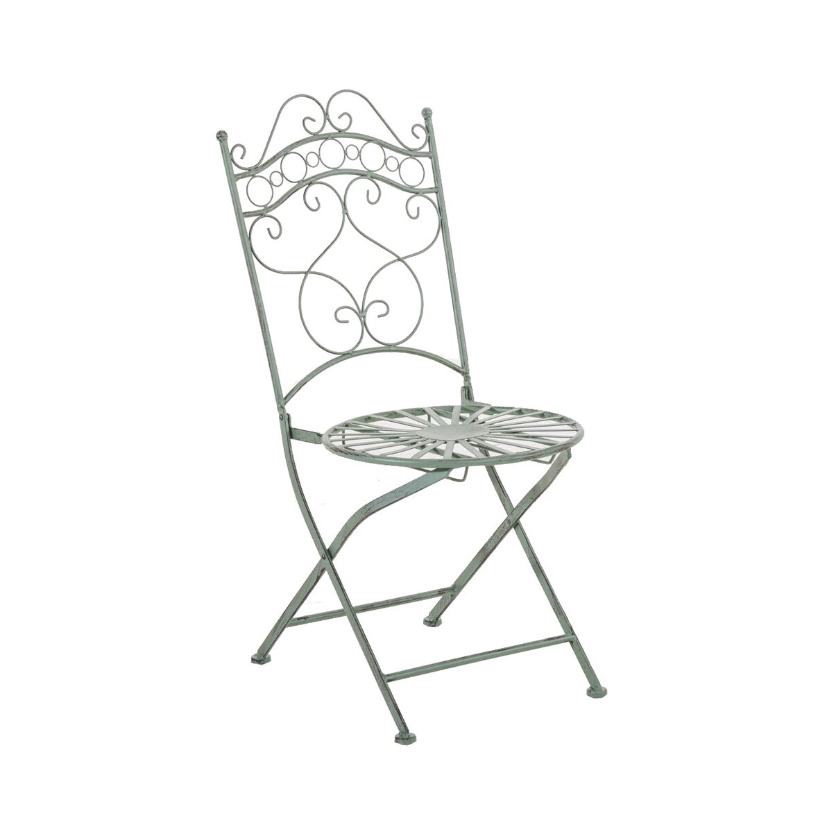 Eisen Gartenstuhl Indra antik-grün