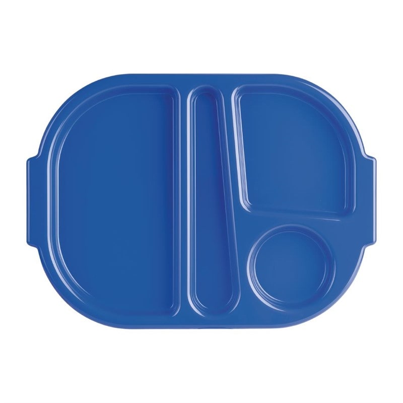 Olympia Kristallon petit plateau repas en polycarbonate bleu 32,2cm