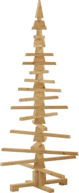 thumbnail of vidaXL Holz Weihnachtsbaum mit Ständer Braun 150 cm Massivholz Kiefer