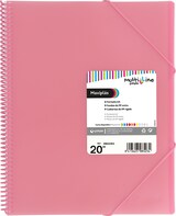 thumbnail of Carpeta 30 fundas con espiral A4 Maxiplás Multiline Rosa claro