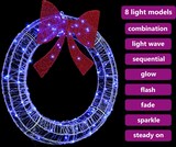 thumbnail of vidaXL Kranz mit 80 LEDs Blau 92 x 9.5 x 92 cm Acryl