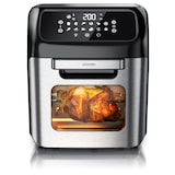 thumbnail of Arendo Heißluftfritteuse, Minibackofen 12L Edelstahl, Airfryer, Pizzaofen, Multifunktionsofen, Mini Backofen mit Umluft, 1800 Watt, Timer