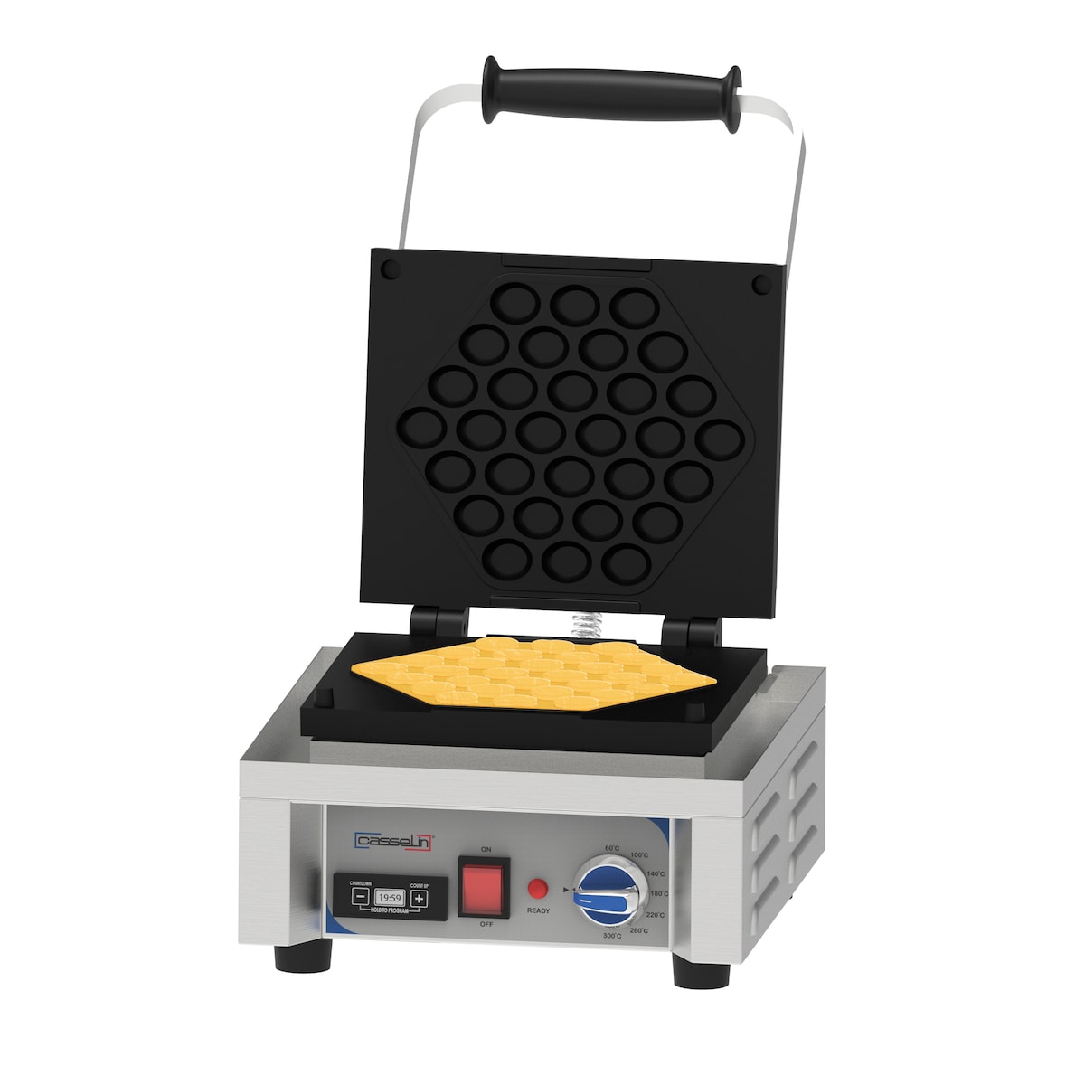 Professional Bubble Waffeleisen 90° Öffnung CG90SB Casselin