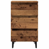 thumbnail of vidaXL Nachttisch mit Metallbeinen Altholz-Optik 40x35x69 cm