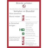 thumbnail of Aushang, Brandschutzordnung Teil A gem. DIN 14096 - Gebäude mit Brandmeldeanlage - 210x297x1.5 mm Kunststoff